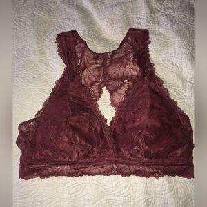 Auden wine colored bra top, size large
